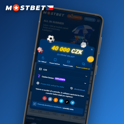 Mostbet CZ registrace přes telefonní číslo a SMS ověřovací kód